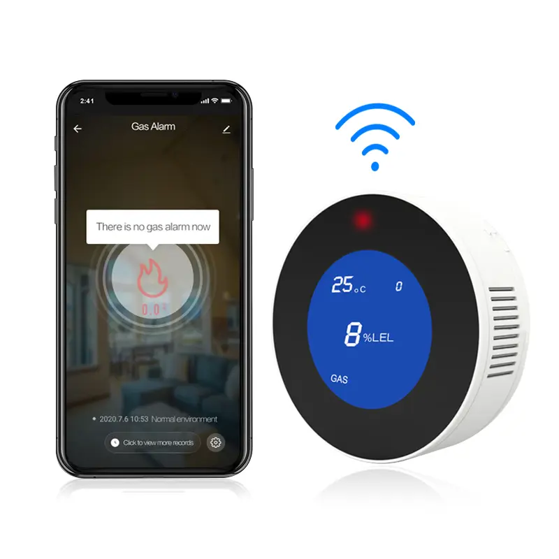 Wireless WiFi LPG Gas Detector Alarm Leakage Sensor Natural,PROPANE Gas Leak Detector Alarm APP Control