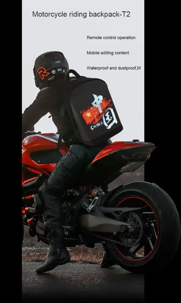 Smart BackpackCycling Backpack, Bluetooth Display Cycling Backpack, Electronic Advertising Promotional Bag