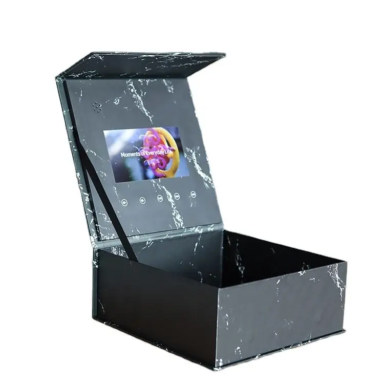Video Gift Box – Auto-Play LCD Display, Magnetic Lid Design, Personalized Digital Greeting Card Box, Rechargeable High-Tech Gift Packaging for Birthday, Anniversary, Wedding & Special Occasions