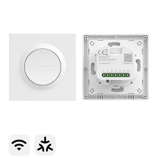 [6979033600089] SONOFF Orb-MW2 Matter Over WiFi Double Smart Wall Switch | MINI-2GS-E