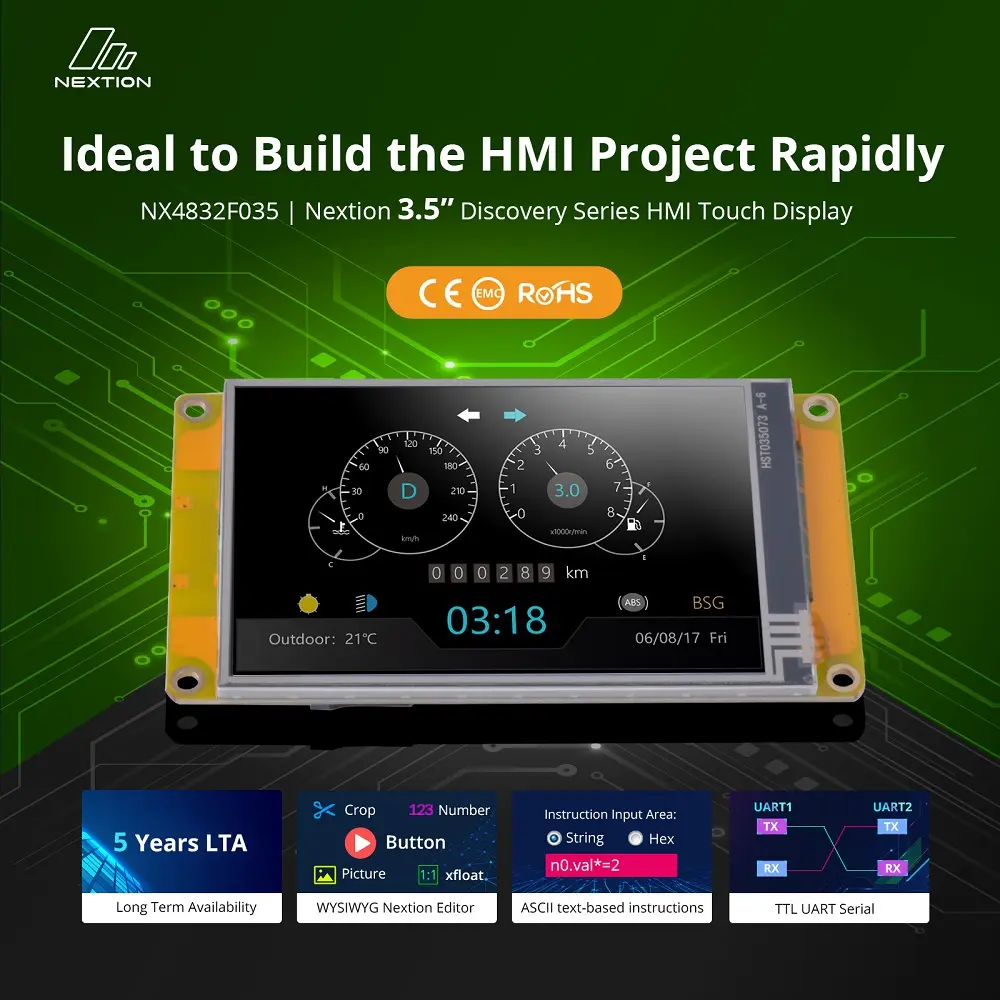 Nextion NX4832F035–3.5 inch Discovery Series HMI Touch Display 