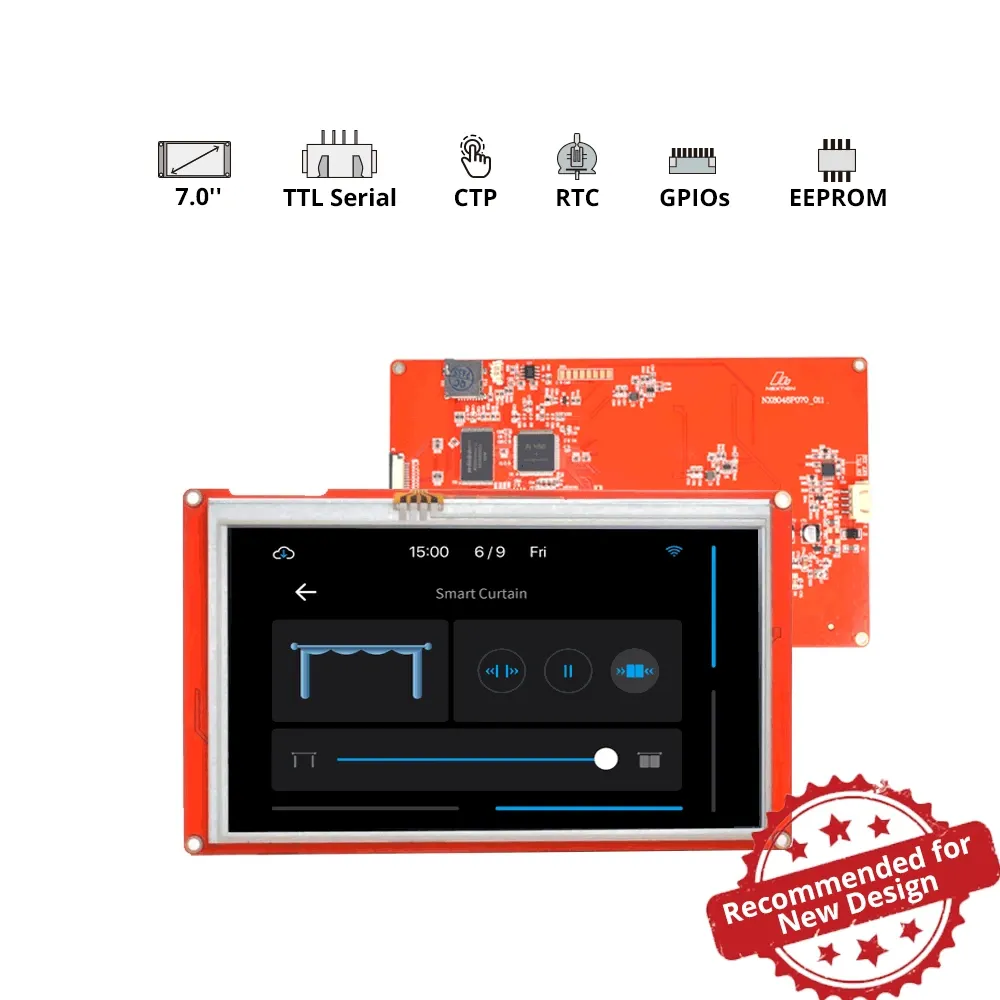 Nextion Intelligent SeriesNX8048P070-011C is Intelligent series 7.0” inch capacitive HMI touchscreens without enclosure