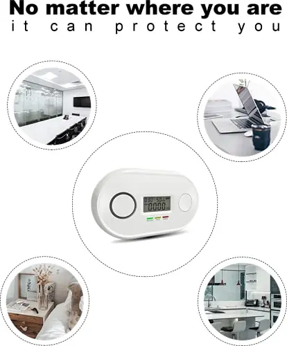 WiFi AJ-833 monoxide Detector CE EN50291 Certified Wifi Carbon Monoxide Alarm for Carbon Monoxide Replaceable Battery Operated with LCD Household Fire Alarm