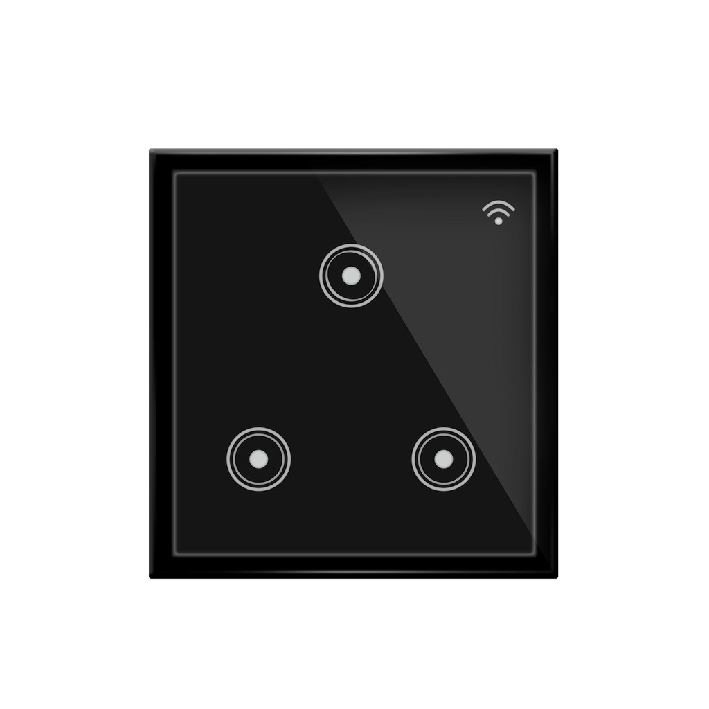 Smart Wifi Black wall touch Retrofit for Anchor Roma Modular switch with Smart Home edge 3Gang works with Alexa,Google