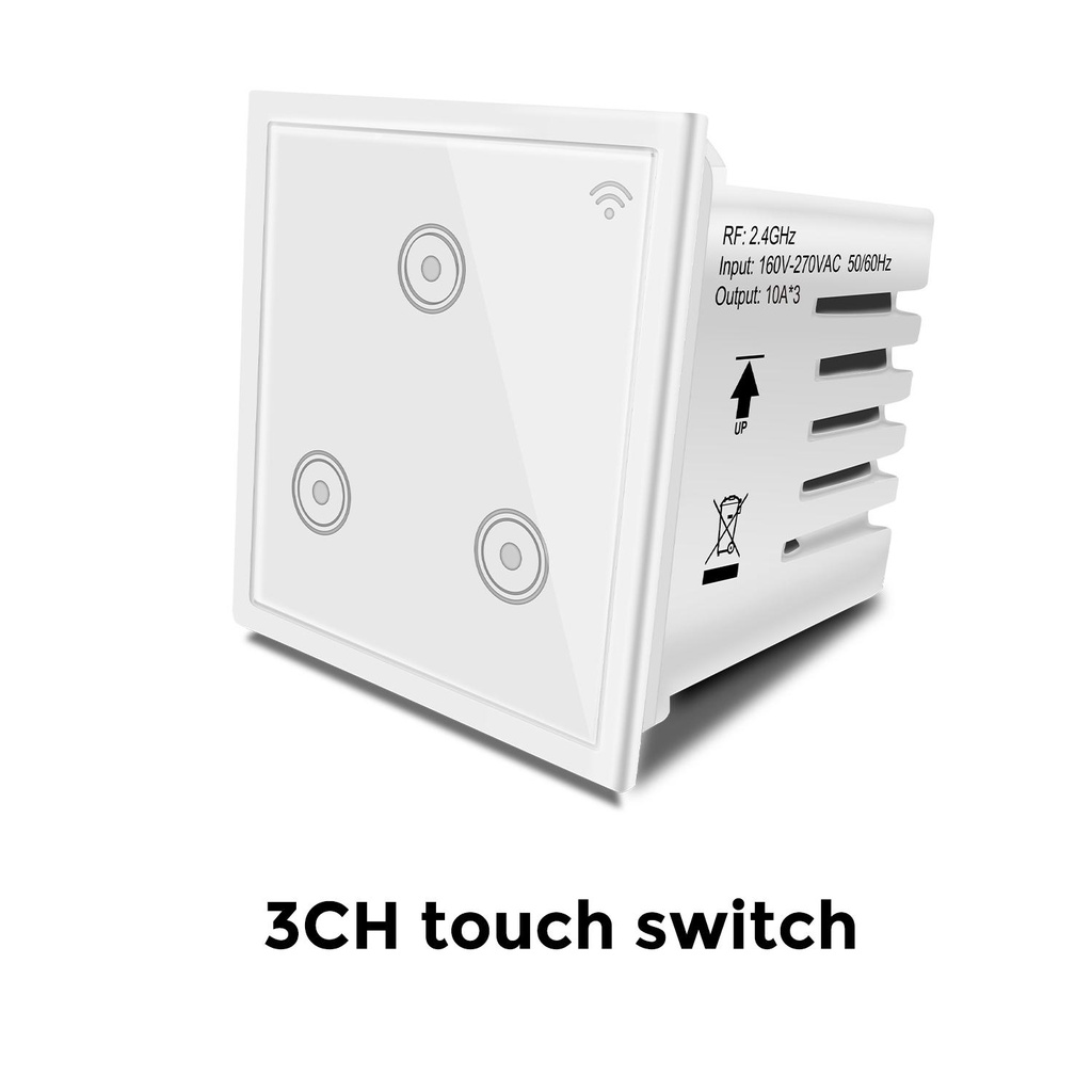 Smart Wifi White wall touch Retrofit for Anchor Roma Modular switch with Smart Home edge 3Gang works with Alexa,Google