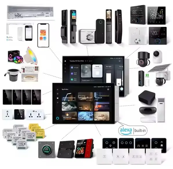 [21021986] 10.1 Inch Touch Screen Smart Home Gateway Central Control Panel inbuild Zigbee Gateway Smart Music Center Panel with Built in Alexa