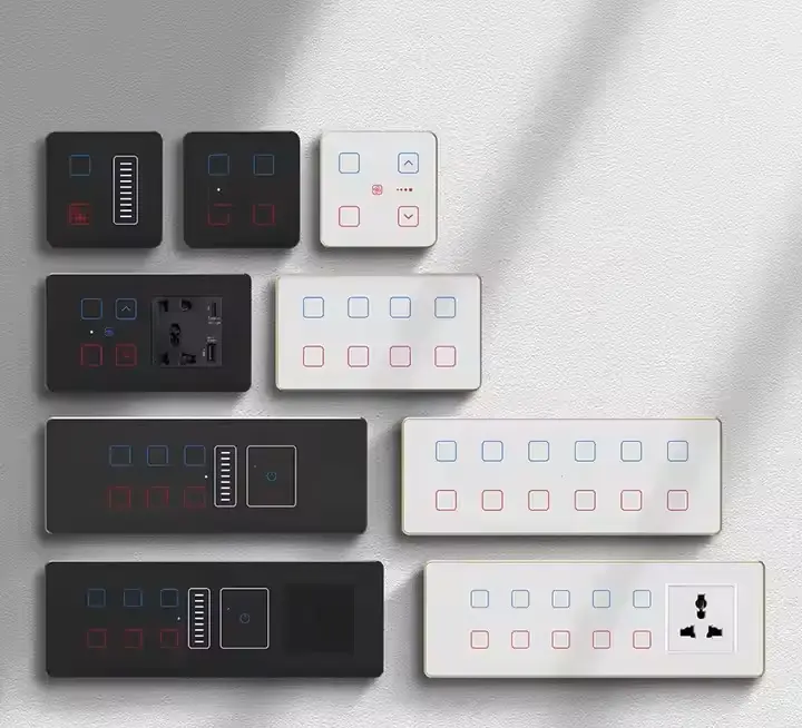 Smart WIFI India Standard 2M Wall Switch Fan Dimmer Light Control Combo Switch Support Alexa and Google Assistant