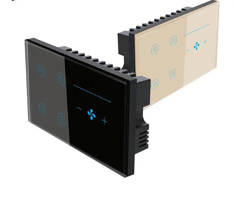 Wall Touch Switch WiFi Smart Light Fan Controller Tuya Smart Life APP Countdown Switch Voice Control Fan Light