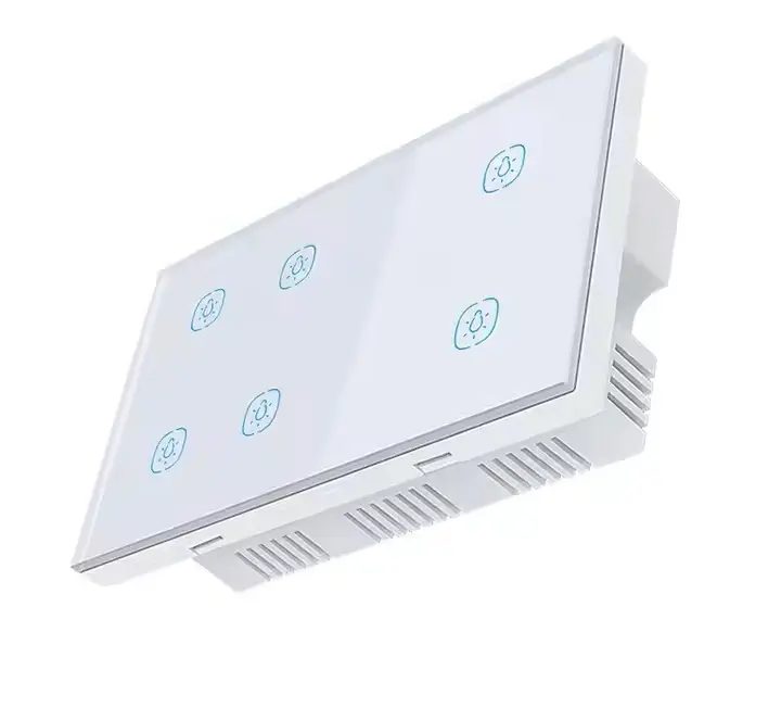 Smart WiFi UK Switch Tuya Smart Home 6 Gang Wall Light Switch Used in Conjunction with Alexa Google Assistant