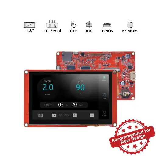 [6920075776508] NEXTION NX4827P043-011C 4.3” inch Nextion Intelligent Series HMI Capacitive Touch Display without enclosure