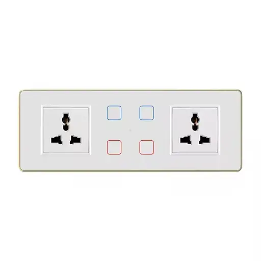 4gang 8gang Switch with Universal Socket Indian Standard 234x86mm Light Switch Tuya ZigBee Smart Fan Speed Control Switch
