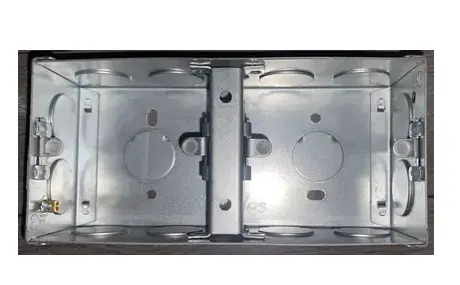 [MM1104] 2 Gang Metal Box /Smart Switch Terminal Metal Junction Box 2x3 Back Box Galvanized Steel Sheet