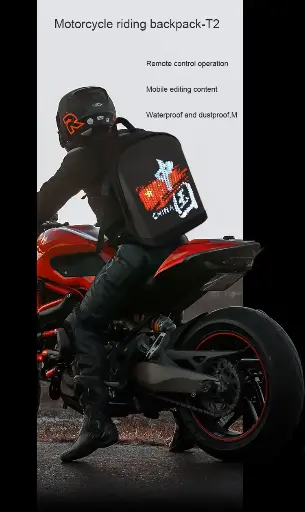 [5555] Smart BackpackCycling Backpack, Bluetooth Display Cycling Backpack, Electronic Advertising Promotional Bag